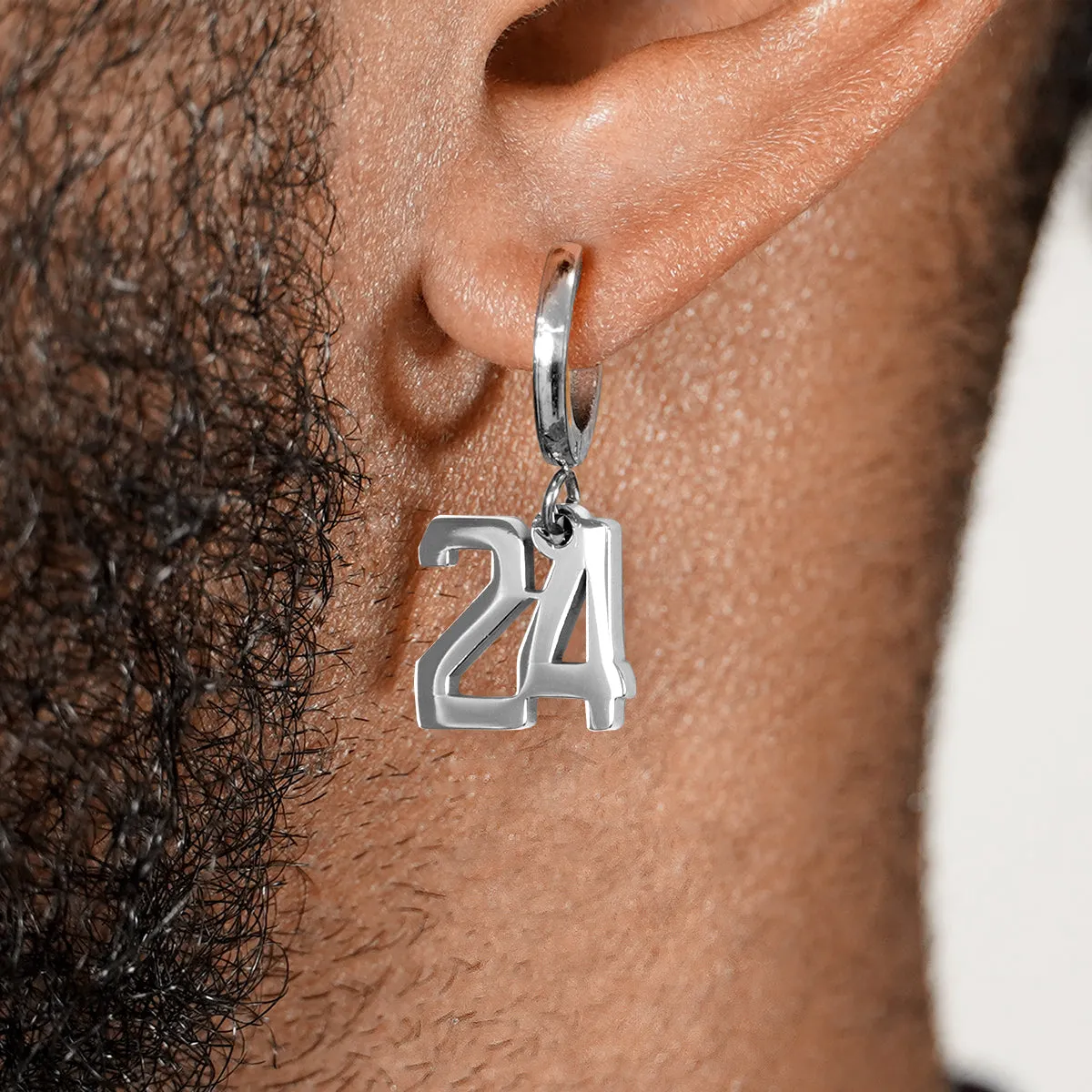 24 Number Earring - Stainless Steel