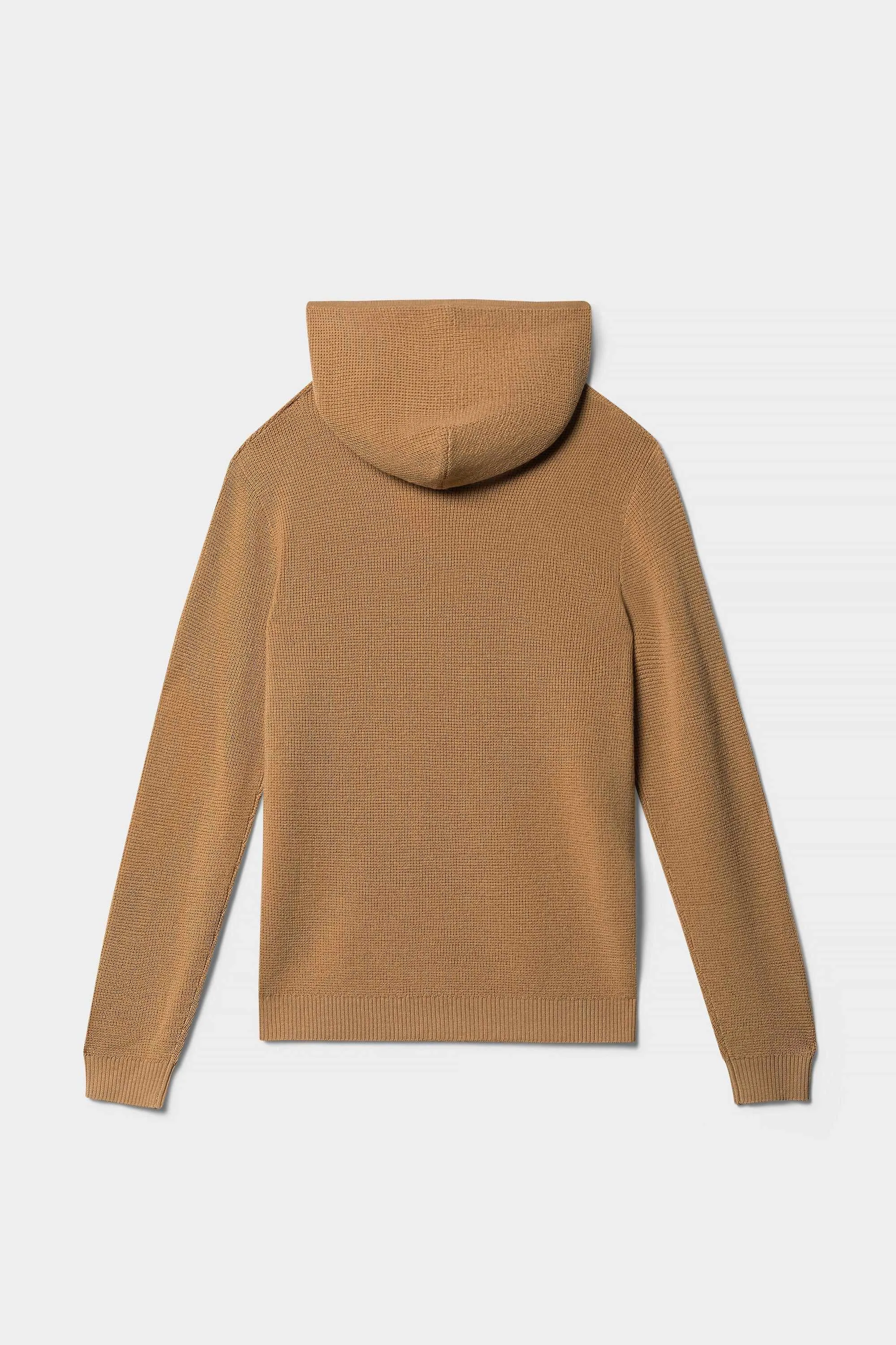 Aspire Waffle-Stitch Hoodie | Responsible Merino Wool