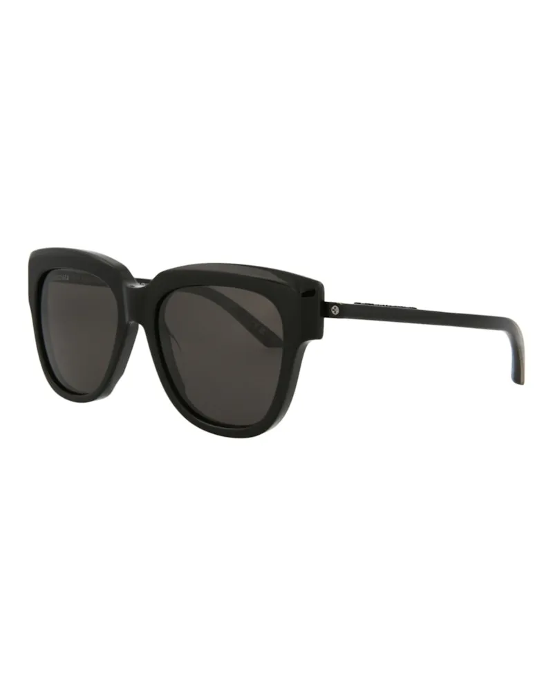 Balenciaga Square Rectangle Sunglasses Black/Black/Grey