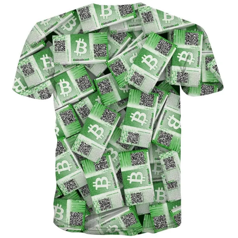 Bitcoin T-shirt Men Novel Funny T shirts Retro T-shirts 3d Harajuku Shirt Print