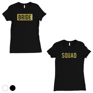 Bride Squad Boxed-GOLD Womens T-Shirt Splendid Proud Celebration