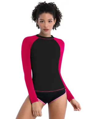 BUBBLELIME 84P/16S Long Sleeve Rashguard for Women Mix Color_yogastudio