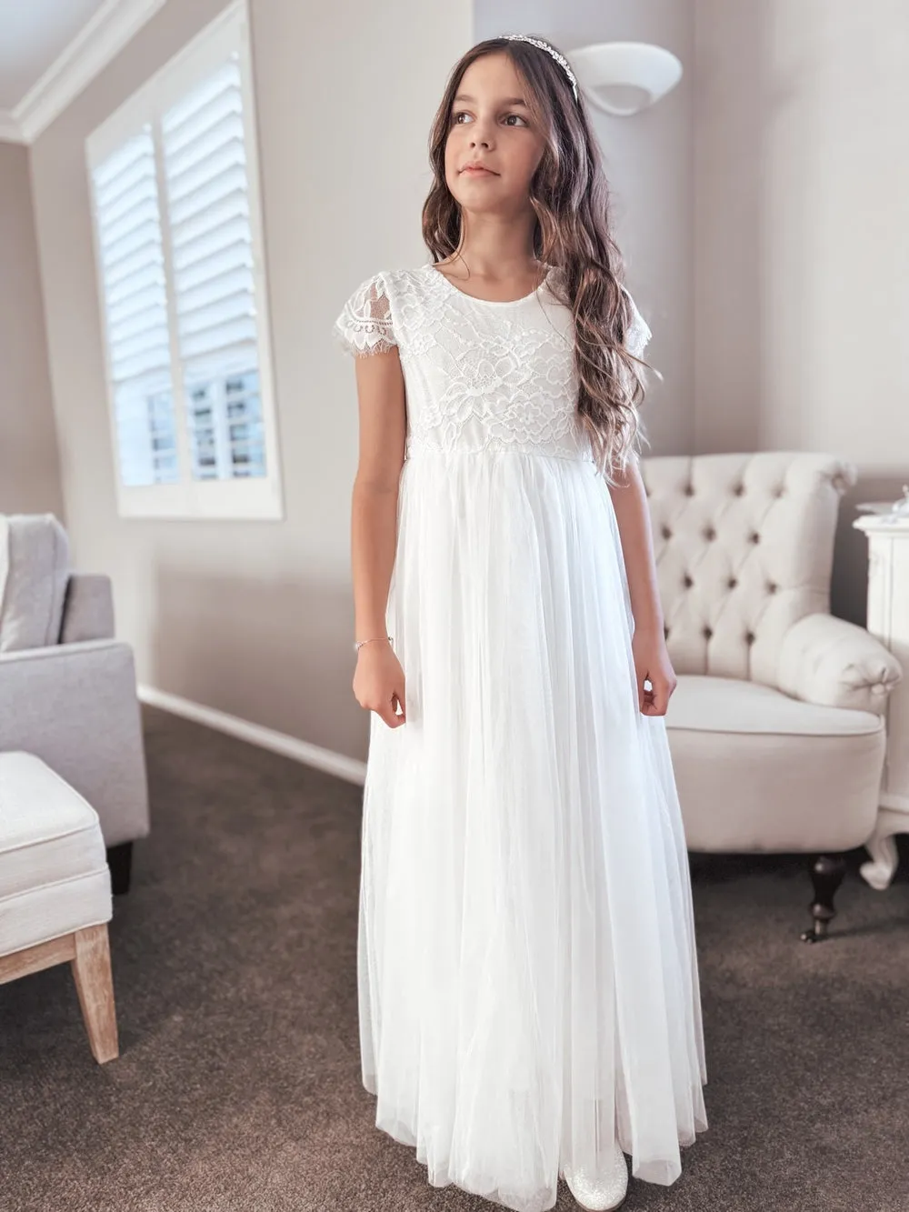 Celeste Girls Ivory Dress