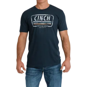 Cinch Men's Navy American Denim Short Sleeve T-Shirt MTT1690602