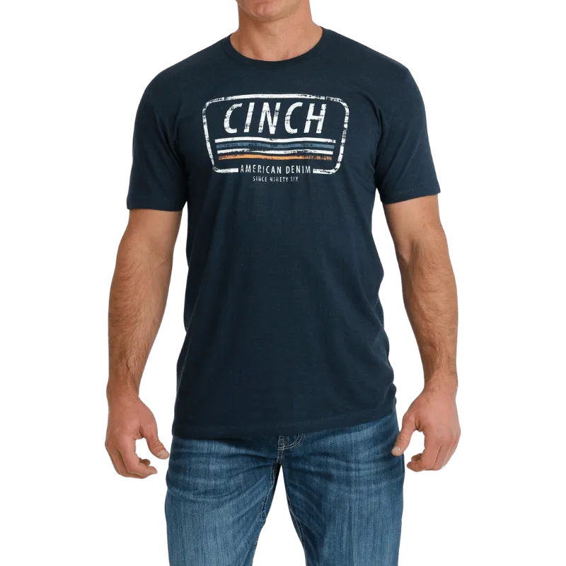 Cinch Men's Navy American Denim Short Sleeve T-Shirt MTT1690602