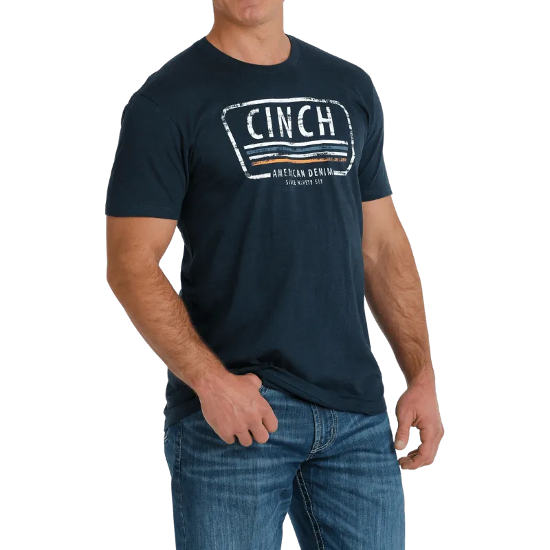 Cinch Men's Navy American Denim Short Sleeve T-Shirt MTT1690602