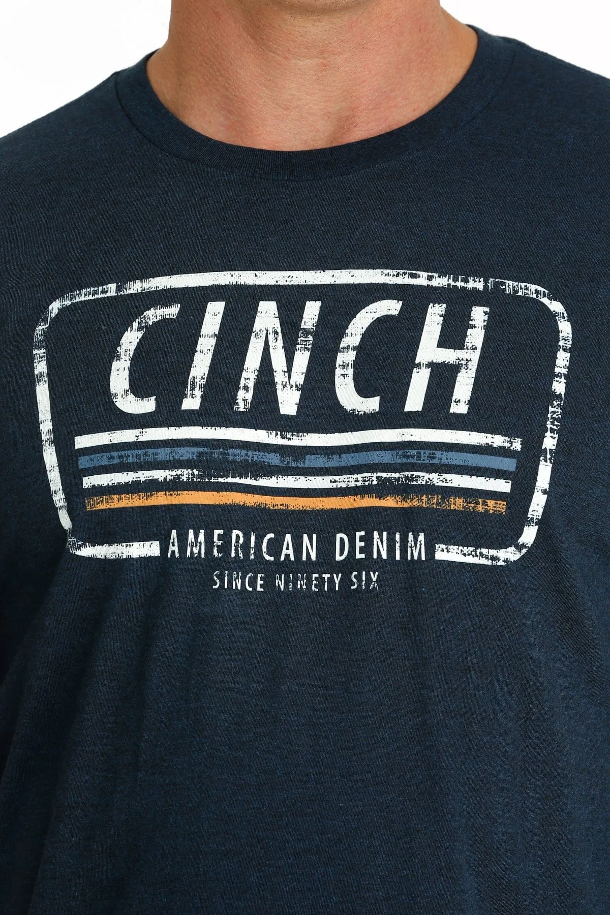 Cinch Men's Navy American Denim Short Sleeve T-Shirt MTT1690602