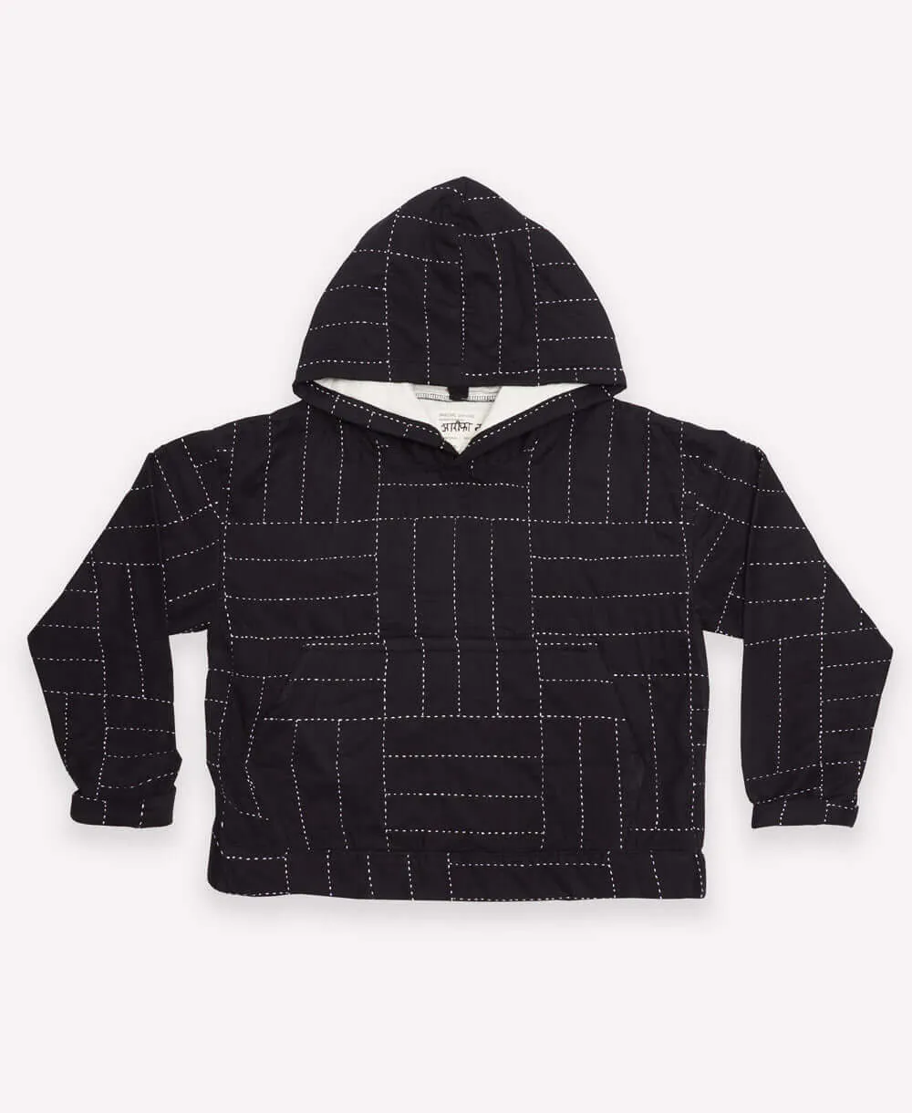 Crosshatch Quilted Hoodie