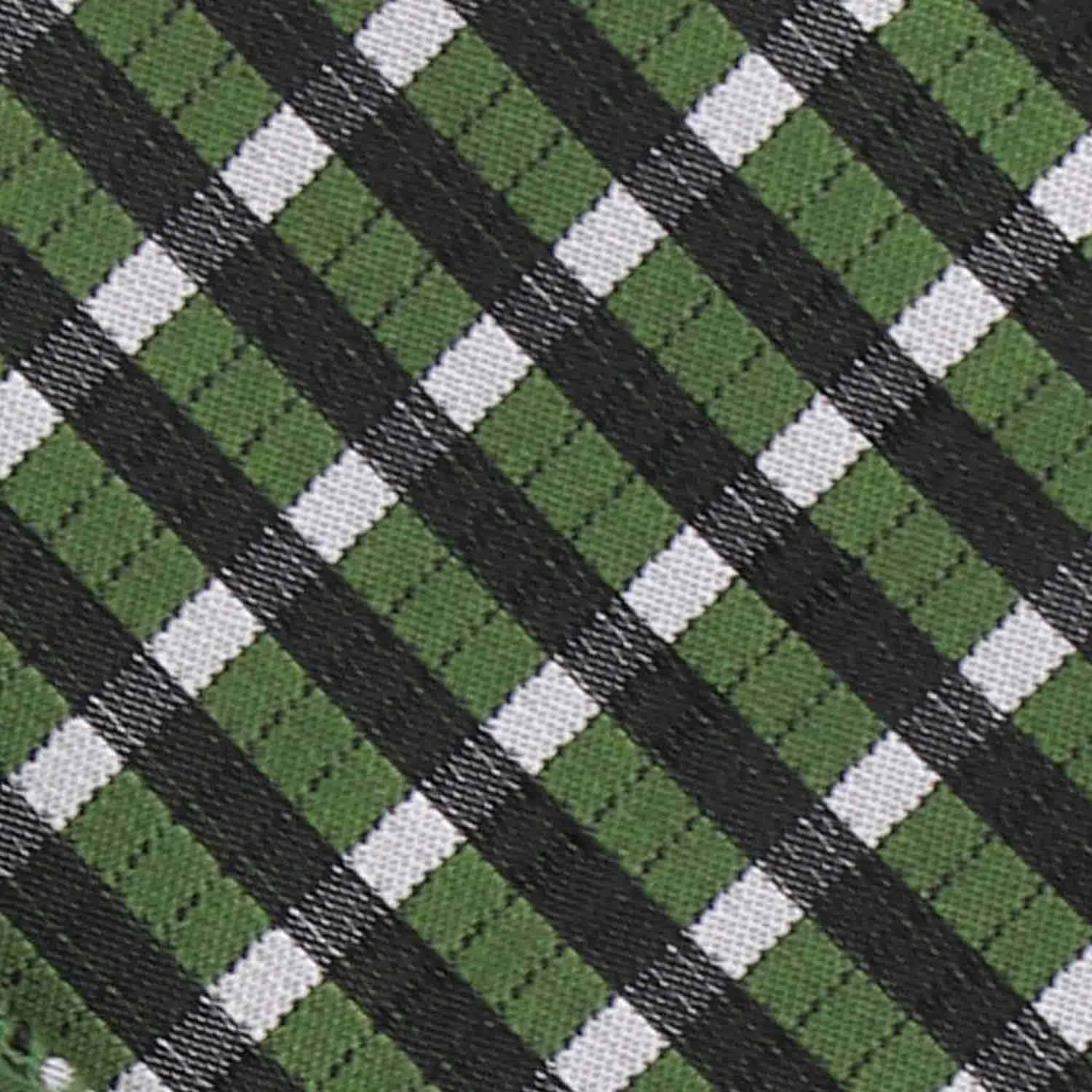 Dark Green George Plaid Extra Long Necktie