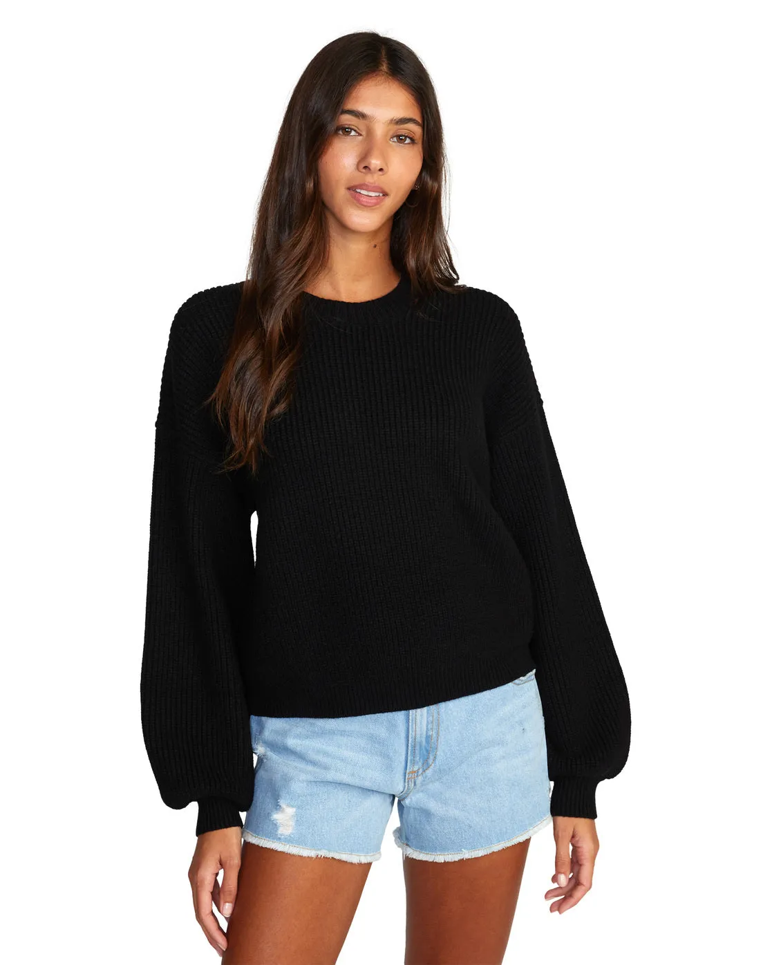 Dip In Pullover Sweater - Black