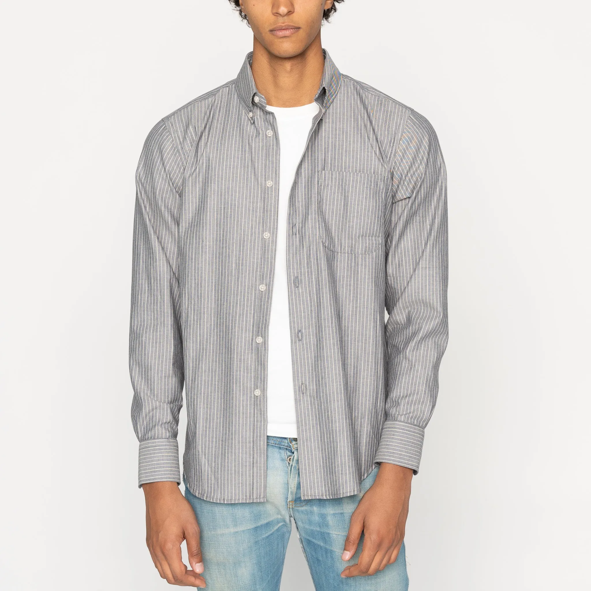 Easy Shirt  - Soft Finish Classic Stripe - Indigo