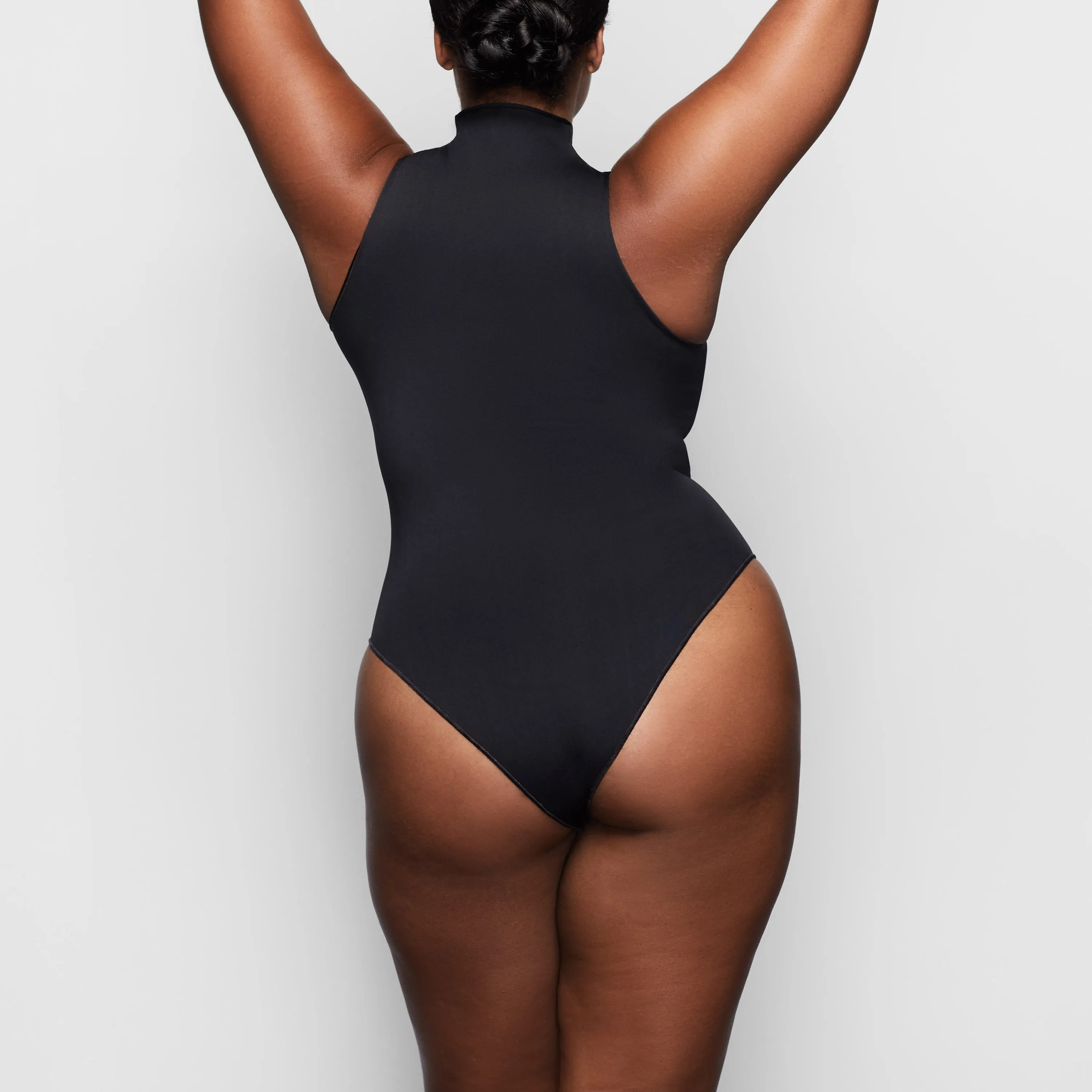 ESSENTIAL MOCK NECK SLEEVELESS BODYSUIT | ONYX