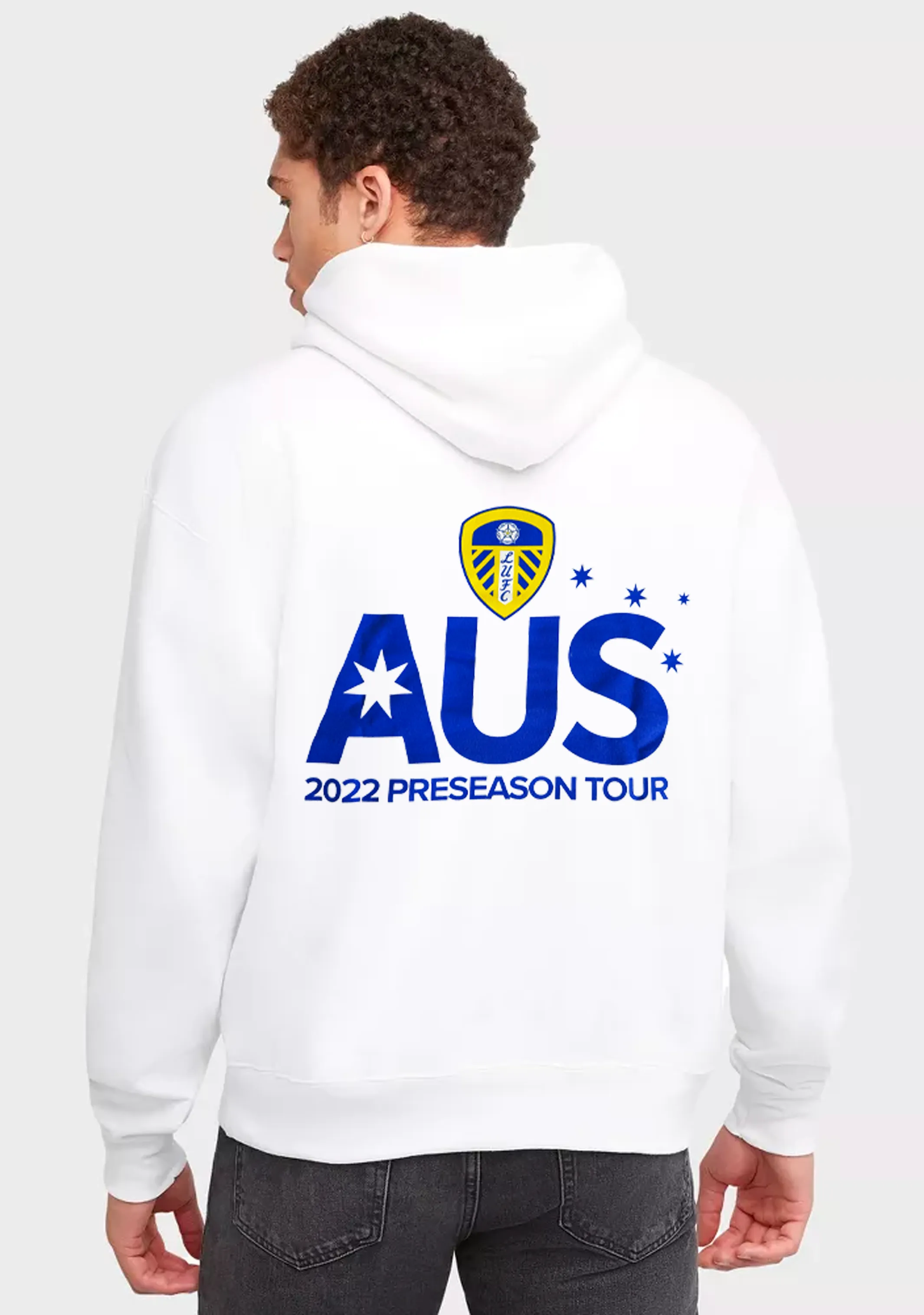 Gildan Adult Leeds United Supporter Hoodie White