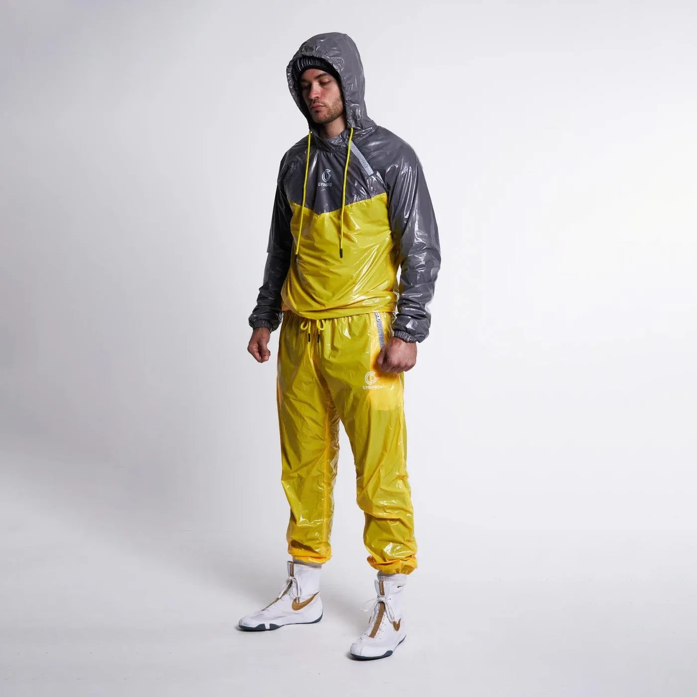 GymPro Sweat Suit, Yellow/Grey