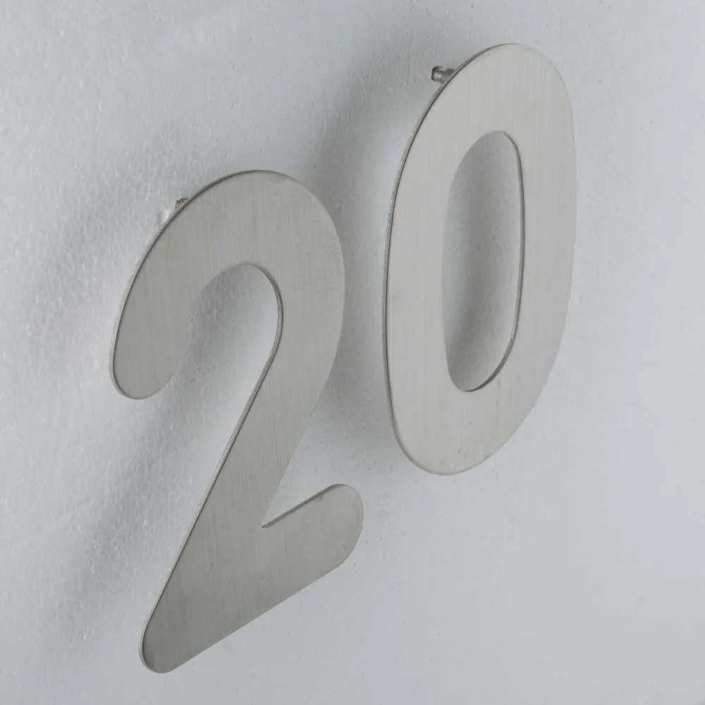 Hansdorf Stainless Steel 150mm House Number 9 Brushed Chrome