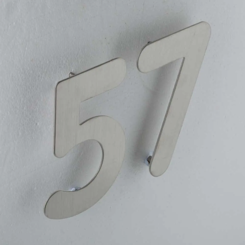 Hansdorf Stainless Steel 150mm House Number 9 Brushed Chrome