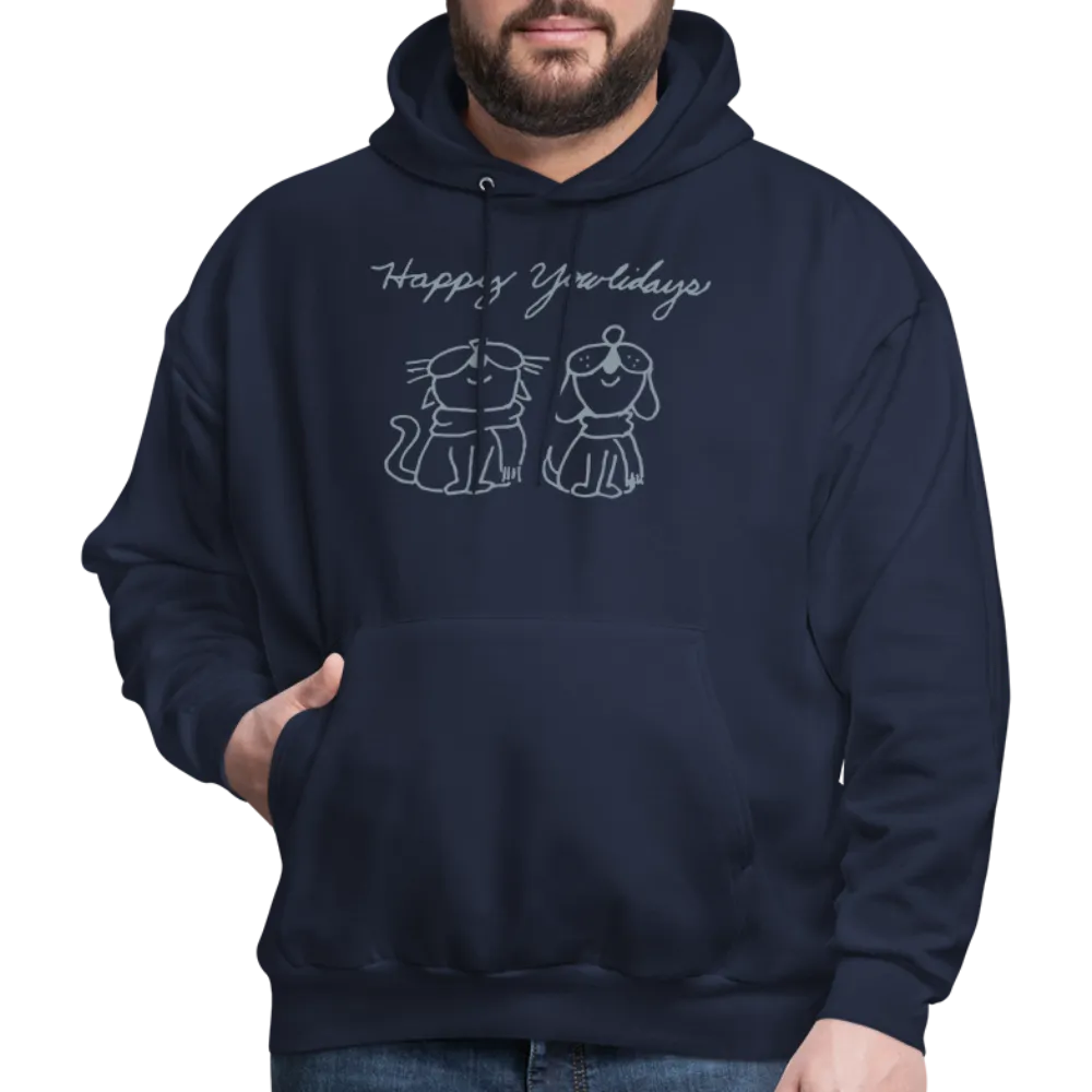 Happy Yowlidays Metallic-Print Hoodie