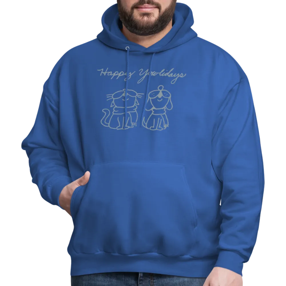 Happy Yowlidays Metallic-Print Hoodie