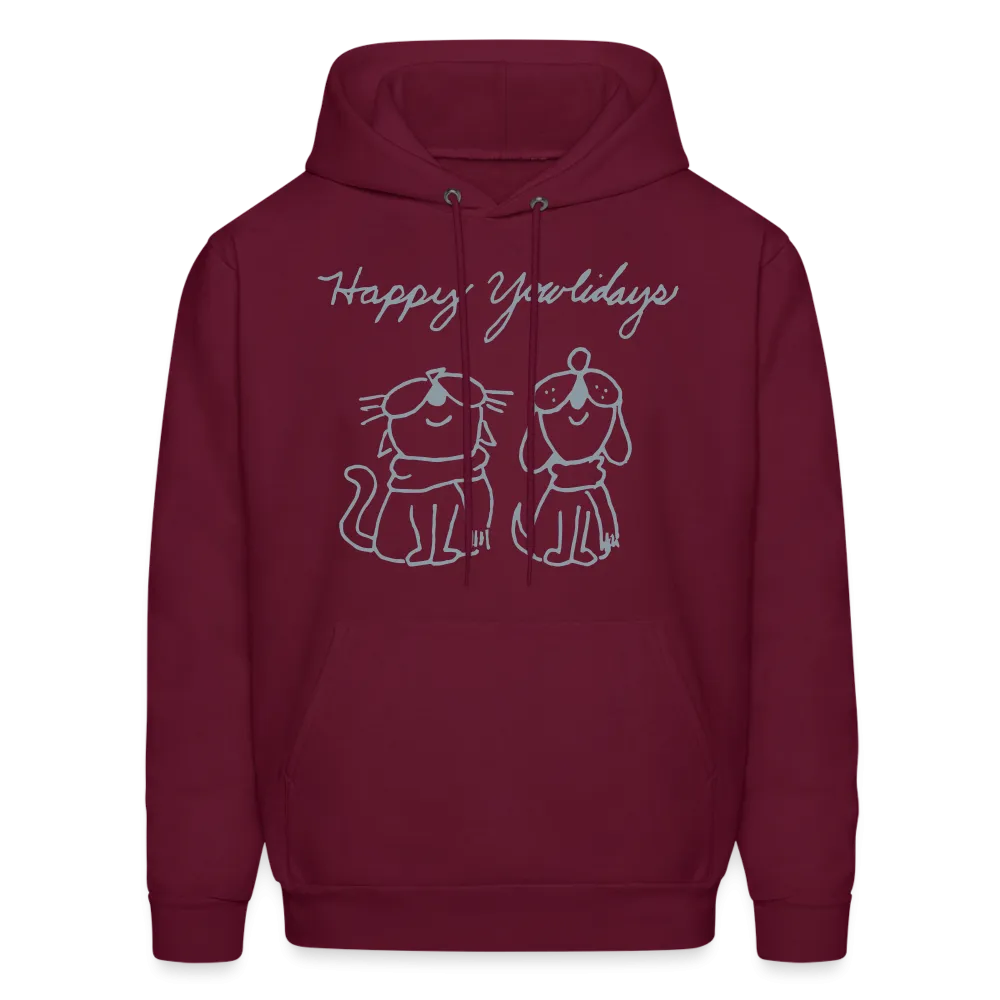 Happy Yowlidays Metallic-Print Hoodie