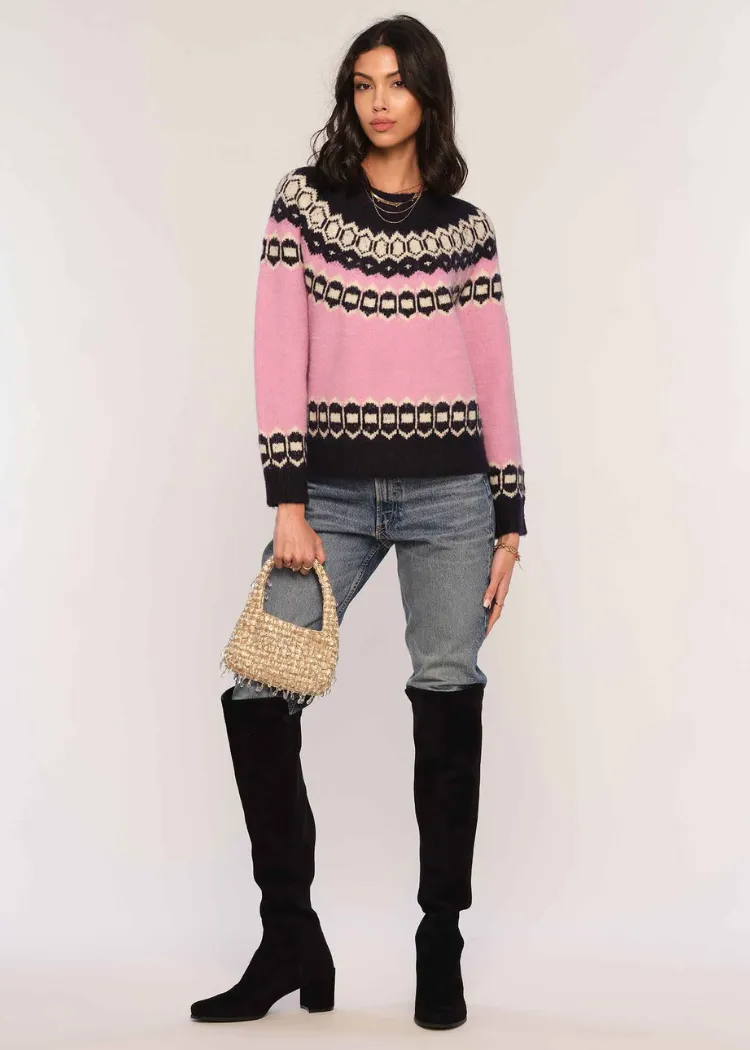 Heartloom Edith Sweater- Peony