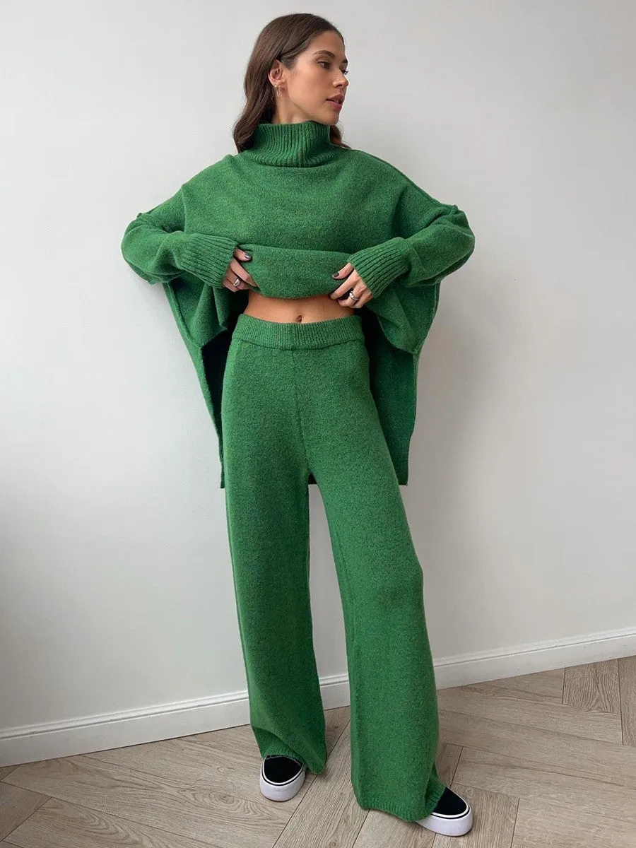 High-neck Sweater Suit