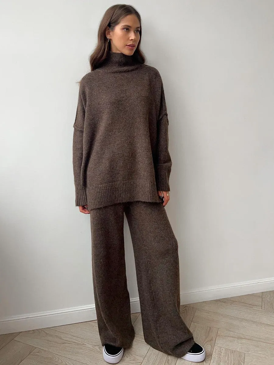 High-neck Sweater Suit