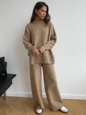 High-neck Sweater Suit