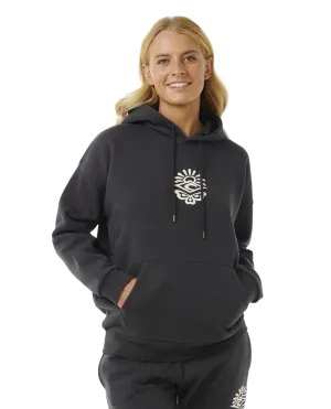 Icons Of Surf Heritage Hoodie in Washed Black