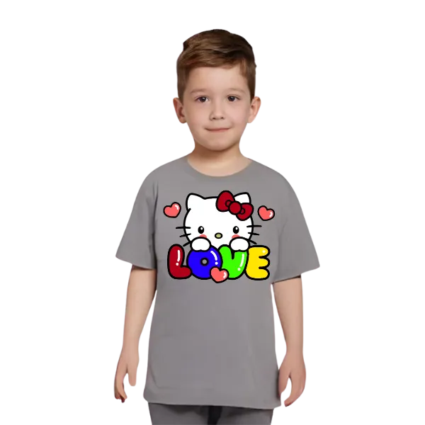 Kitty Love T Shirt For Kids