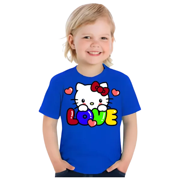 Kitty Love T Shirt For Kids