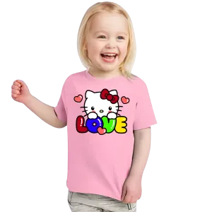 Kitty Love T Shirt For Kids