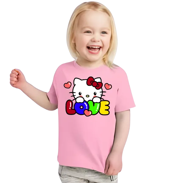 Kitty Love T Shirt For Kids