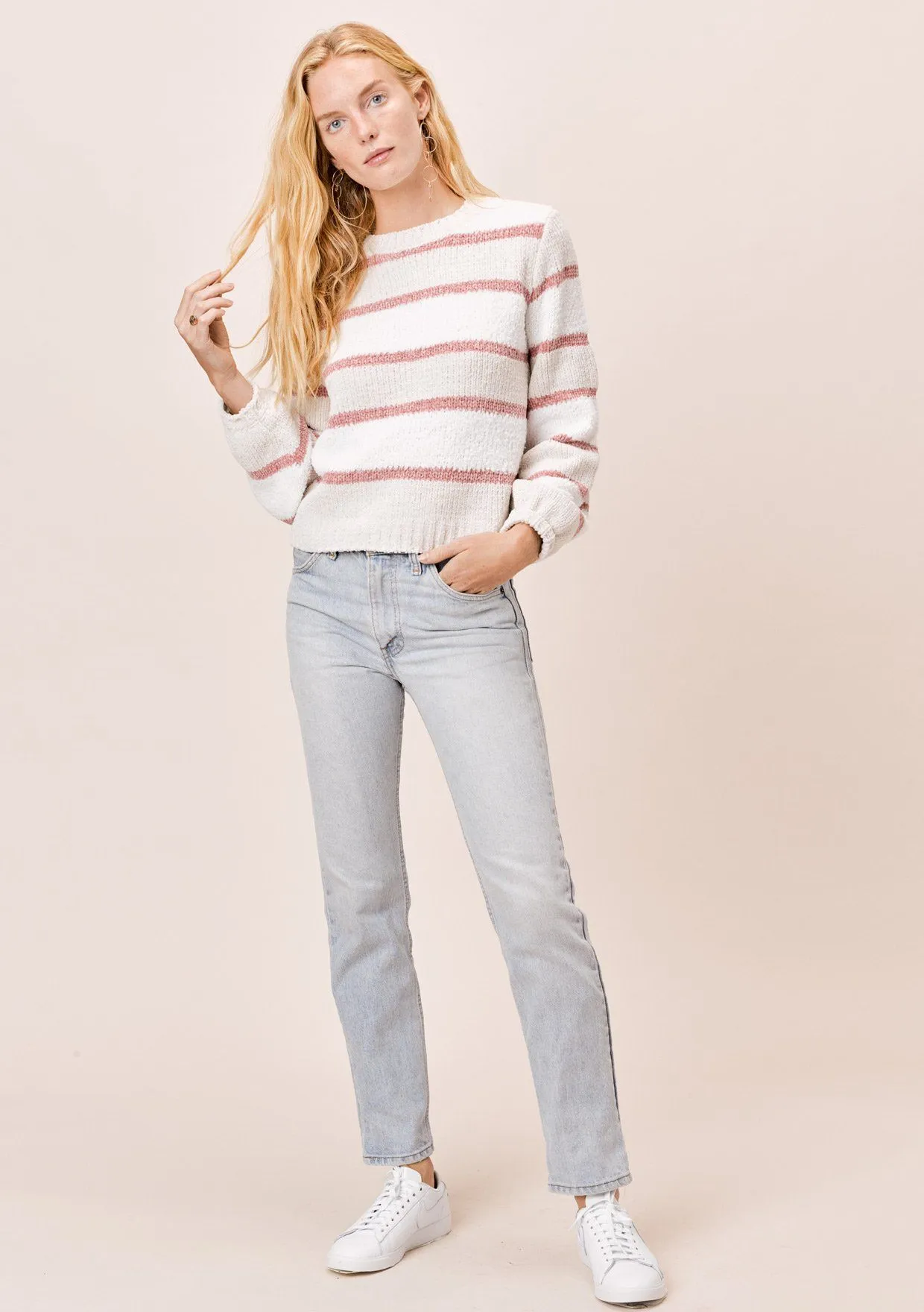 Leni Striped Chenille Sweater