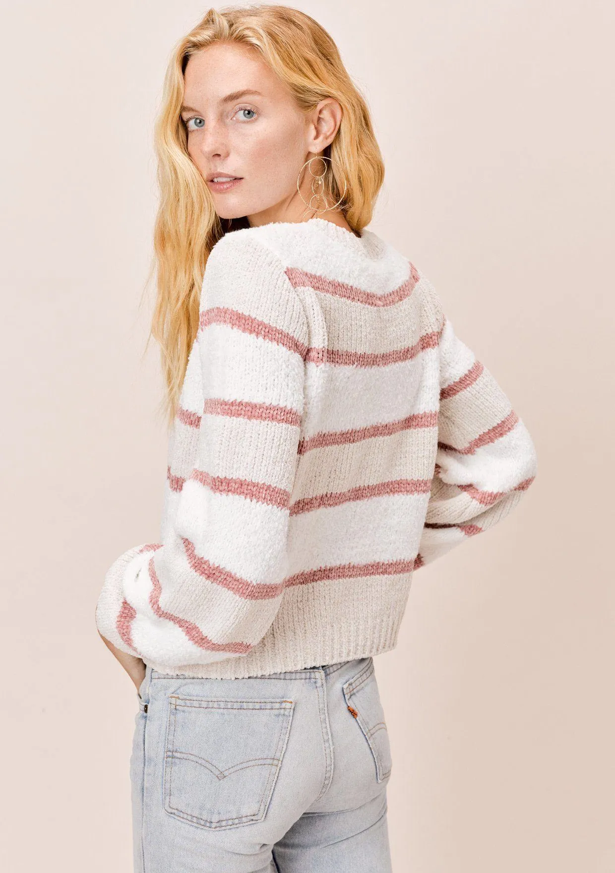 Leni Striped Chenille Sweater