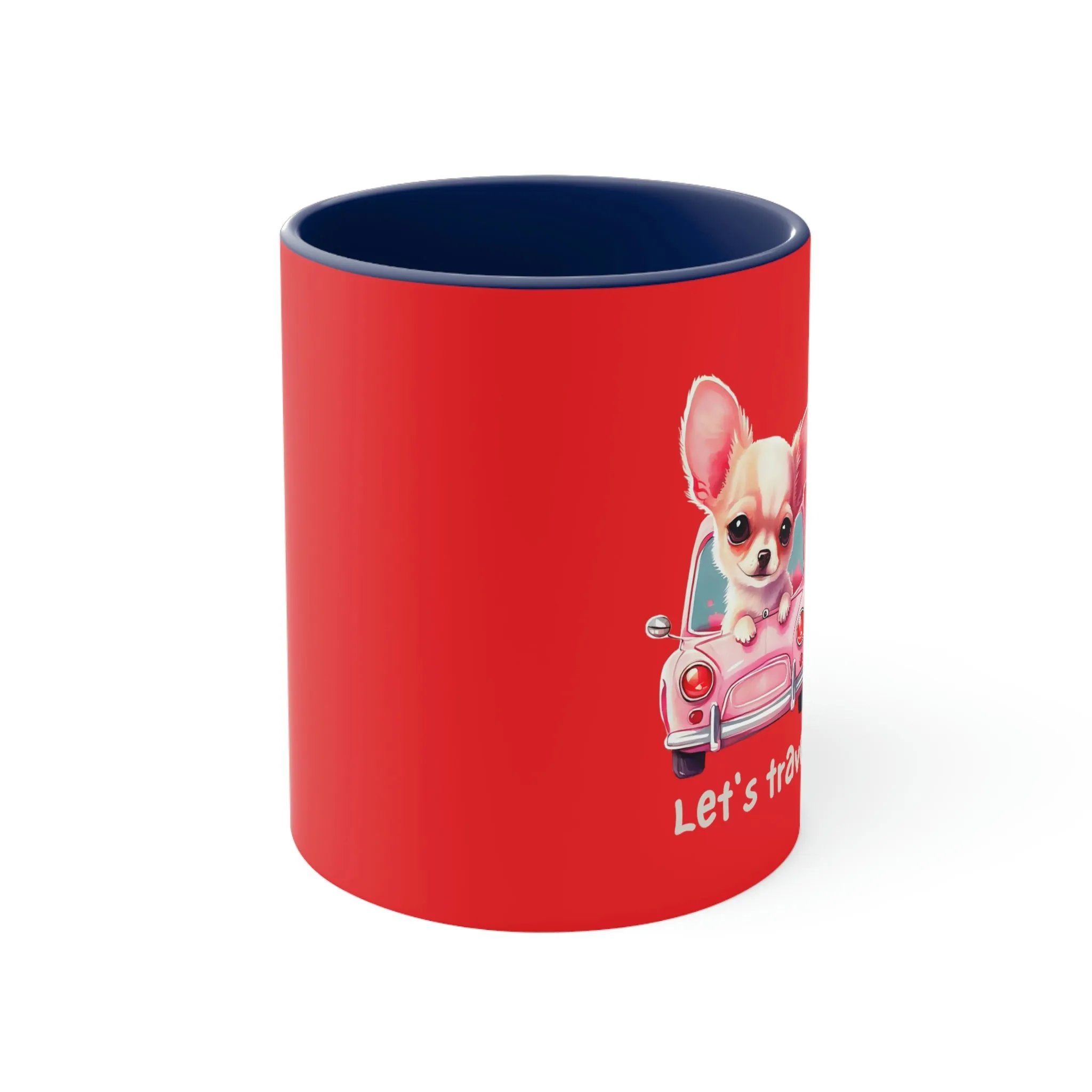 Let’s Travel Dog POD Accent Coffee Mug, 11oz