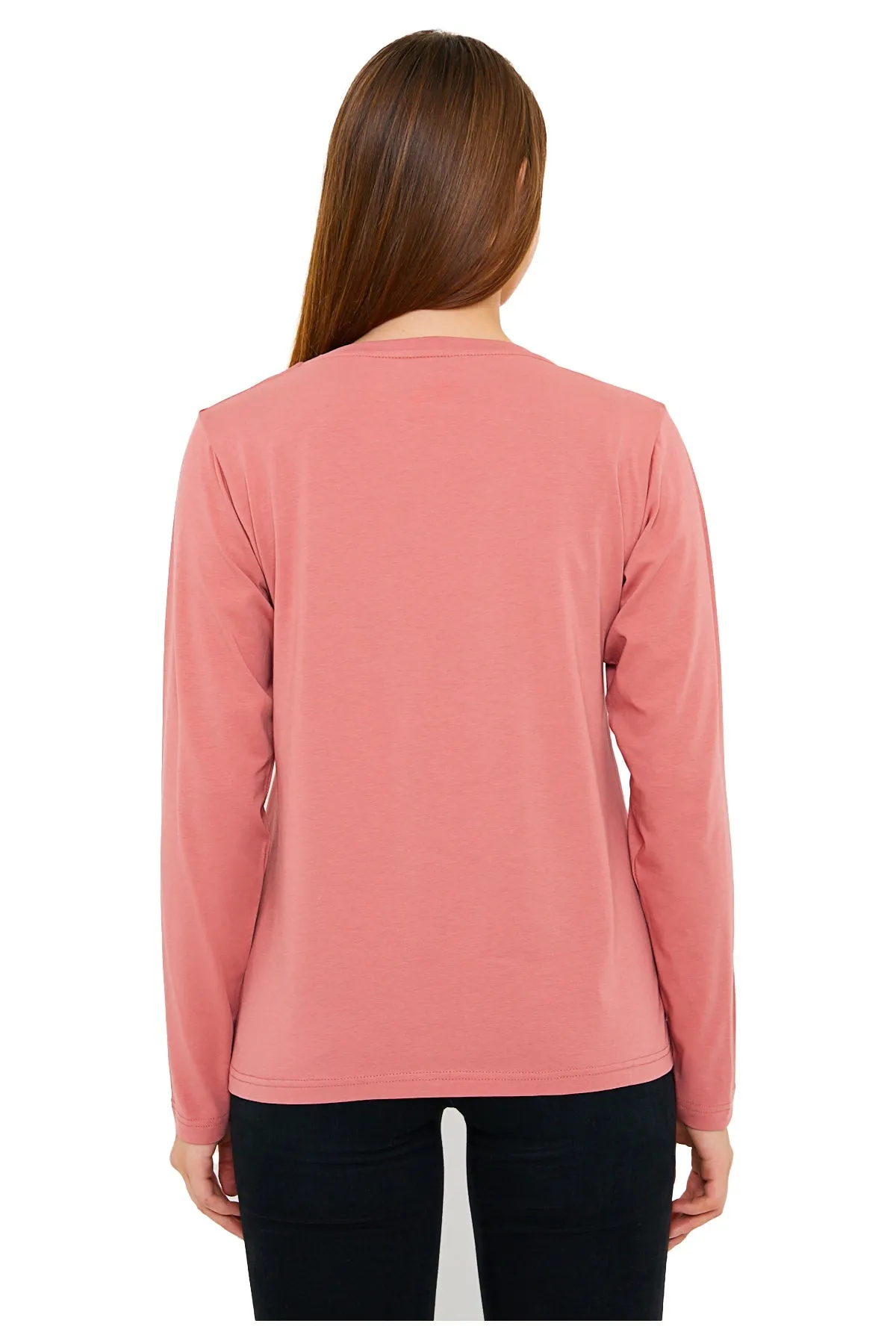 Long Sleeve V-Neck Shirts for Women & Girls - Colorful Pima Cotton