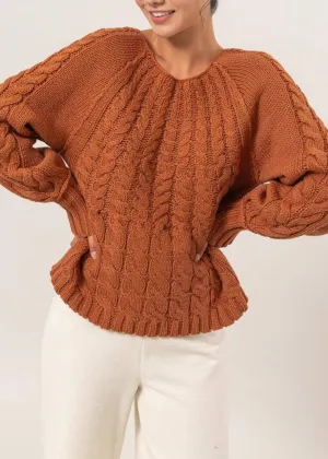 Mavis Cable Knit Pattern Sweater