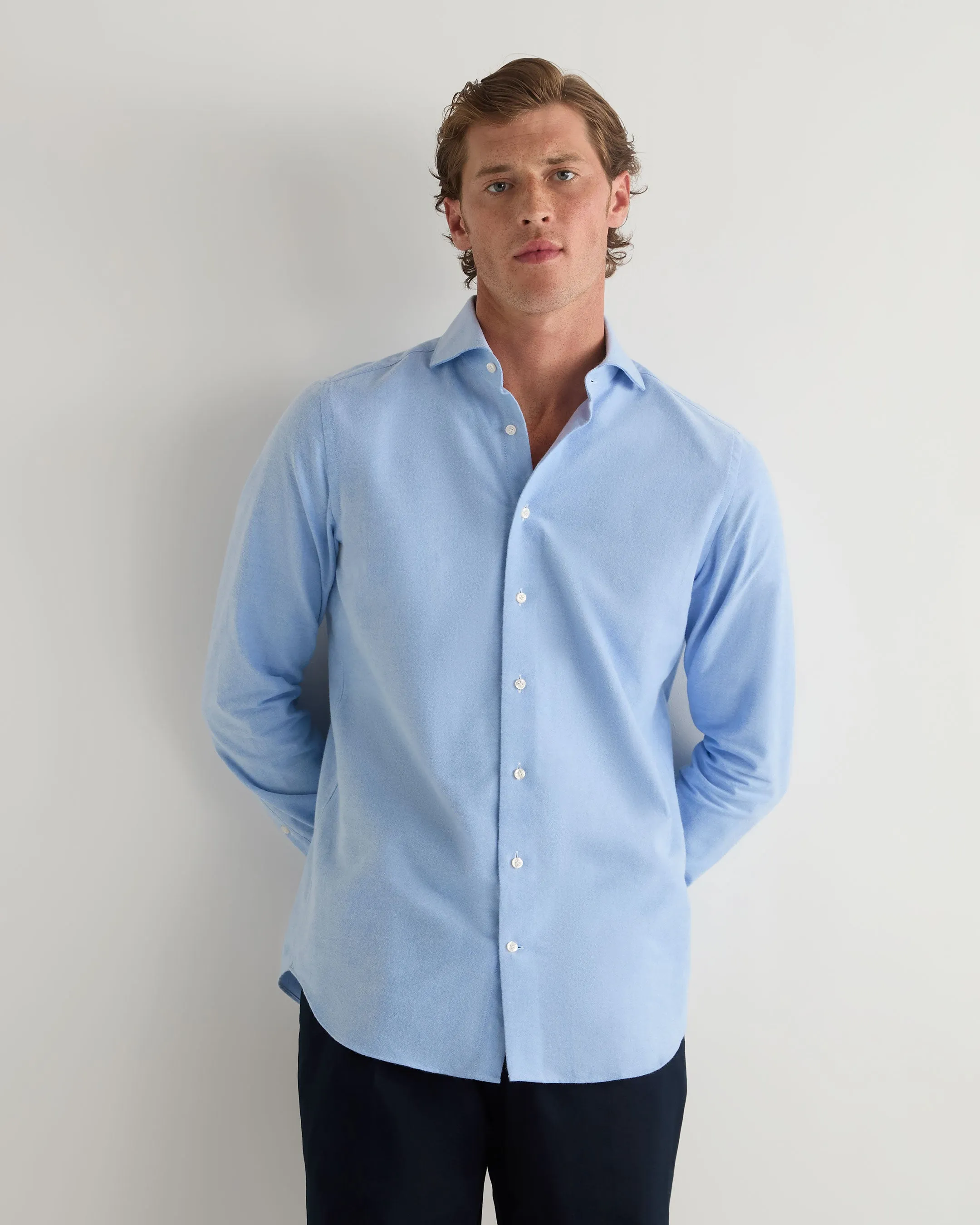 Men's Cannes Soft Flannel Shirt Blue