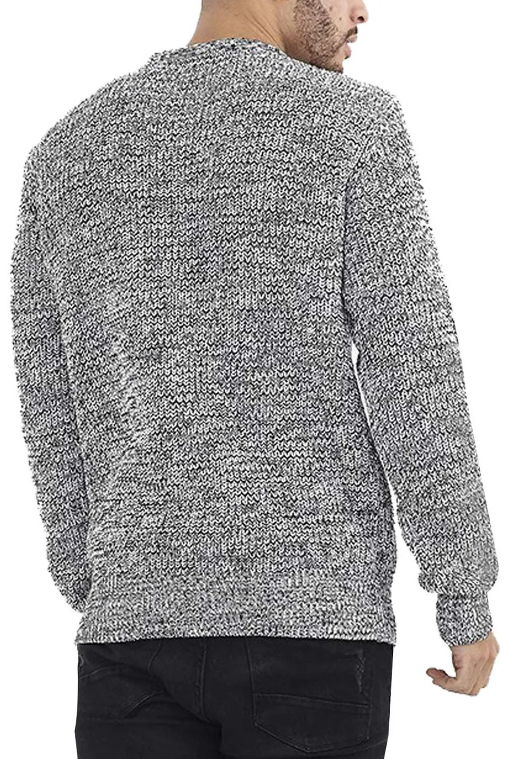 Mens Plain Long Sleeves Jumper - M