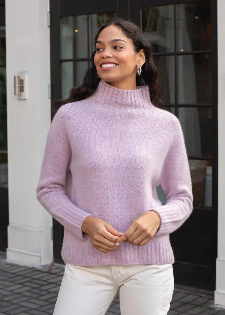 Natalie Mock Neck Sweater-Lilac-***FINAL SALE***