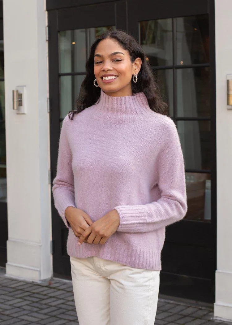 Natalie Mock Neck Sweater-Lilac-***FINAL SALE***