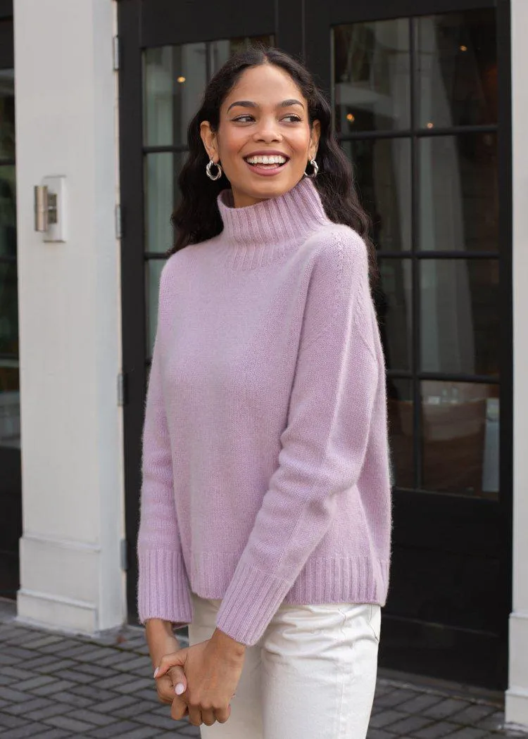 Natalie Mock Neck Sweater-Lilac-***FINAL SALE***