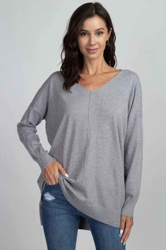 Oversized V-Neck Sweater