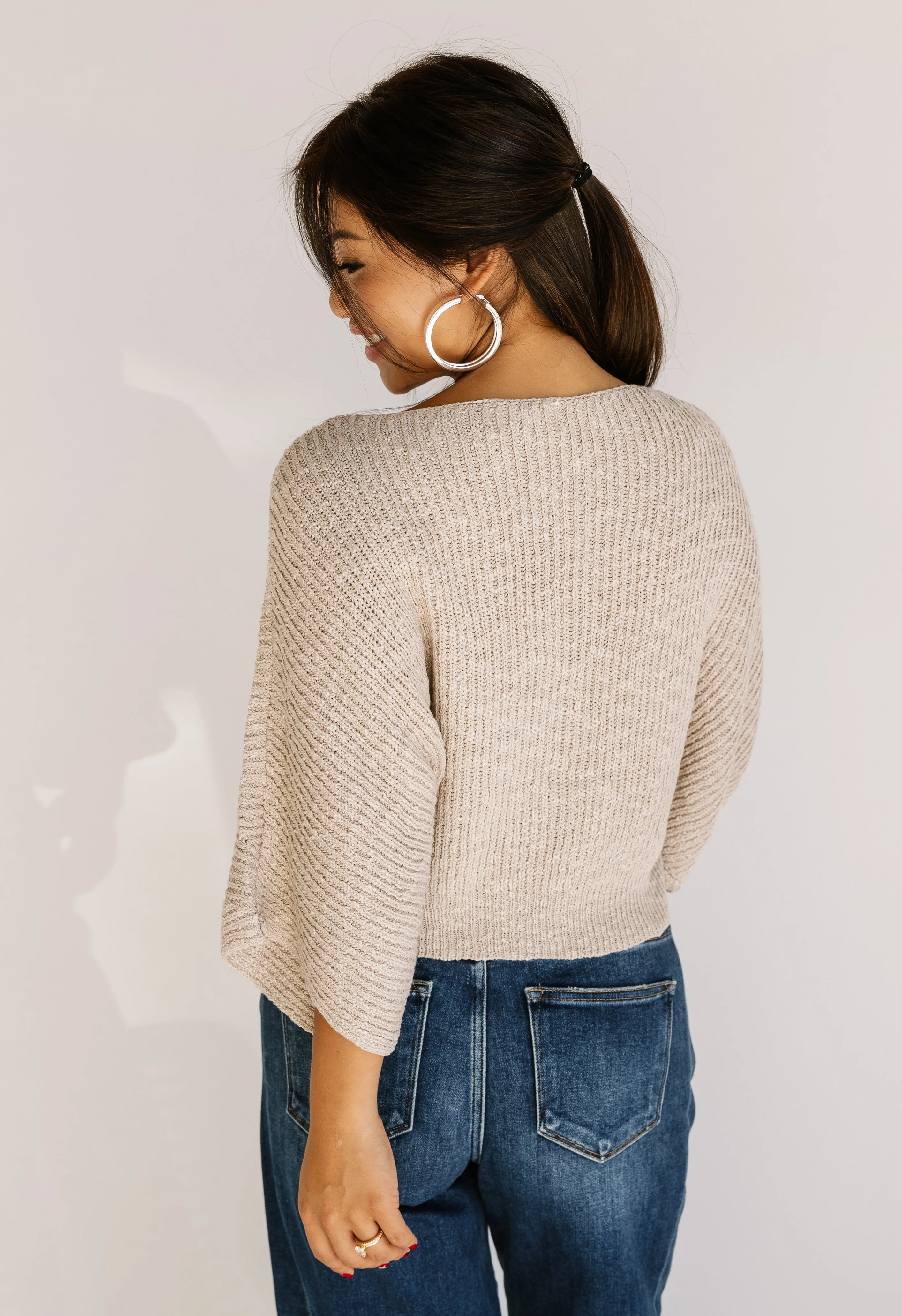 Say I Do Sweater - TAUPE