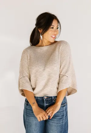 Say I Do Sweater - TAUPE