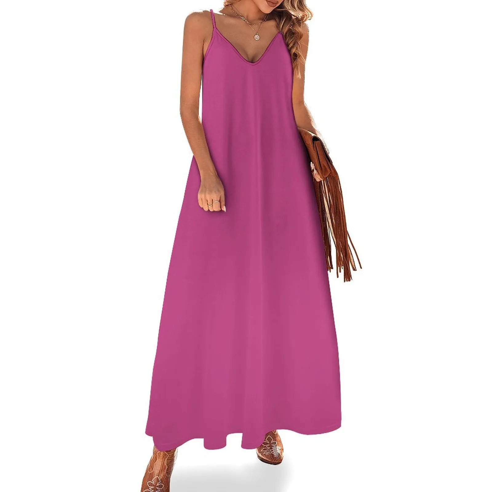 Spaghetti Strap Ankle-Length Dress Long dress Mulberry