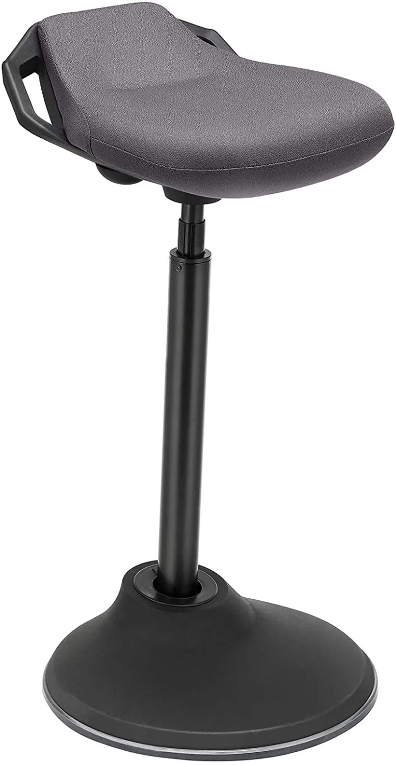 Standing Desk Chair, Adjustable Standing Stool, Sitting Balance Chair, Comfortable, Gray