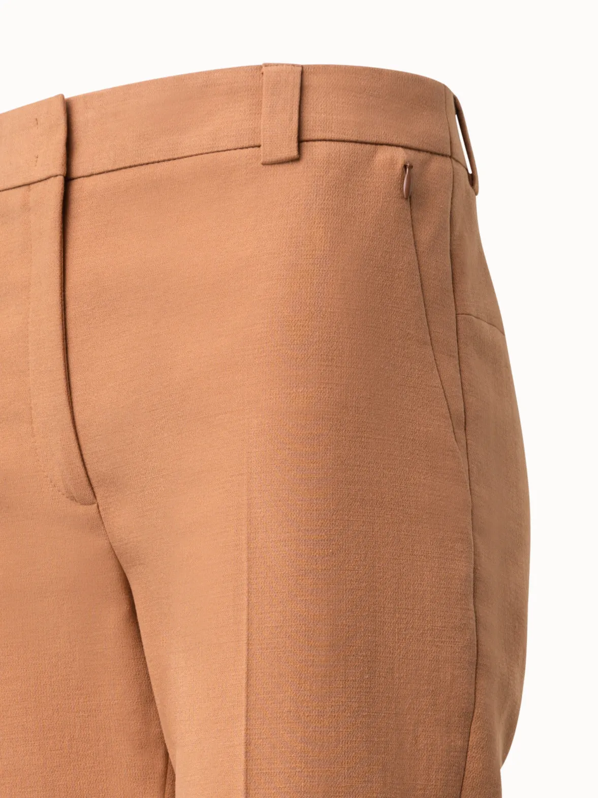 Tapered Cotton Silk Double-Face Pants