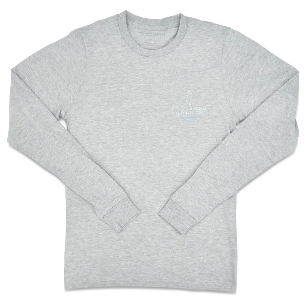 Tarpon Badge: Long Sleeve T-Shirt - Gray