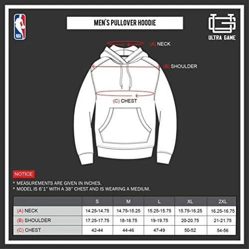 Ultra Game NBA Official Men’s Soft Fleece Hoodie Pullover Sweatshirt - Unisex, Los Angeles Clippers, Team Color|Los Angeles Clippers